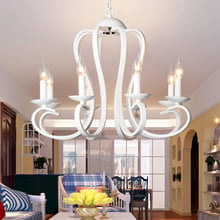 LukLoy Creative Simple Led Candle Ceiling Chandelier Modern Wrought Iron Living Room Chandelier Indoor Lighting Fixtures 2024 - buy cheap
