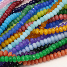 15 Style Multicolor Stone 5x8mm chalcedony jades Faceted Rondelle Abacus Loose Beads Diy Jewelry Making Findings 15inch B149 2024 - buy cheap