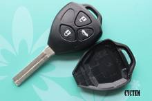 CYCTEM Car Flip Key Shell 3 Buttons Remote Key Fob Case Replacement Blank Cover Toy48 Blade Fit For Toyota Crown 2024 - buy cheap