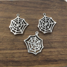 10pcs Spider web charms 25*22mm Tibetan Silver Plated Pendants Antique Jewelry Making DIY Handmade Craft 2024 - buy cheap