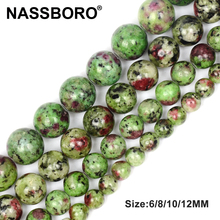 Chegada nova Natural Arredondada Natural Epidote Zoisite Stone Beads para DIY Fazendo Pulseira Jóias Atacado 6 MM 8 MM 10 MM 12 MM 2024 - compre barato