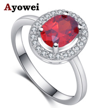 2.65g fashion retro red zircon 925 silver ring party gift simple style ladies exclusive JR2177A 2024 - buy cheap