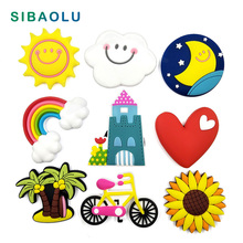 Sun Coconut Tree silicone fridge magnets Bicycle whiteboard love sticker Refrigerator Magnet Kids Message post Home Decoration 2024 - buy cheap