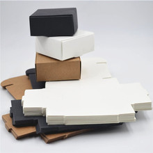 100pcs/lot Free shipping 350gsm kraft paper box nice kraft box white/black/kraft packaging box samll size 2024 - купить недорого