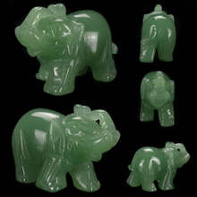 2 polegada mais novo aventurine jade pedra desejo elefante sorte feng shui estátua verde novo 2024 - compre barato