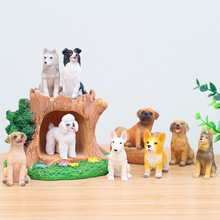 Decoração em resina com formato de cachorro, enfeite de material de simulação criativa para o quarto e sala de estar, paisagismo, vasos de flores decorativas-60201 2024 - compre barato
