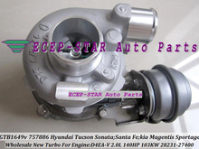 GTB1649V 757886 757886-0003 28231-27400 Turbo para HYUNDAI Tucson Sonata Santa Fe, KIA Sportage Magentis II Carens D4EA 2.0L 2024 - compra barato