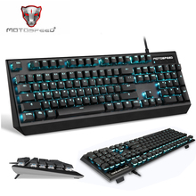 Motospeed k95 teclado mecânico 104 teclas interruptor azul ergonômico gaming backlight teclado keyclick caixa interruptor para desktop gamer 2024 - compre barato