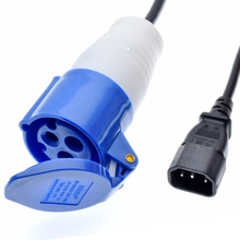 IEC 320 C14 Plug to IEC309 316C6 Power Cords, 16 Amps, 250V, H05VV-F 1.5mm Cable,316P6 inlet to plug into an C13 receptacle 2024 - buy cheap
