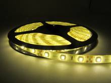 5M 12V 3528 60LEDs/m Warm White LED Strip Light, Warm White Color, DC12V input, White PCB, Waterproof IP65 2024 - buy cheap