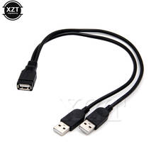 USB 2.0 and Cable USB Double Splitter Cable  Female to USB 2 Male Power Extension Cable 2024 - buy cheap