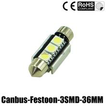 2x White 3SMD 36mm Error Free Canbus Festoon Number License Plate Light Car LED 2024 - buy cheap