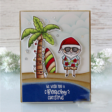 Sellos transparentes de Santa Claus para la playa de Navidad, sellos transparentes para álbum de recortes, tarjetas decorativas, suministros de manualidades de papel 2024 - compra barato