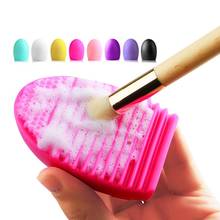 Colorful Makeup Brush Cleaning Washing Tools Board  Makeup Brushes Scrubber Board Washing egg model Cosmetic Brush Easy to clean 2024 - buy cheap