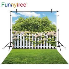 Funnytree telón de fondo para estudio fotográfico primavera naturaleza escena flores cerca árbol hierba fondo profesional fotomatón 2024 - compra barato