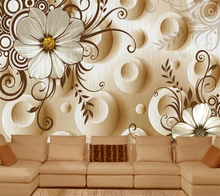 Wellyu papel de parede personalizado 3d com mural estéreo vintage flor fundo de tv papéis de parede para decoração da casa 3d de parede 2024 - compre barato