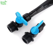 30pcs 1/2"/3/4"-16mm Male Thread Connector PE Lock Straight Valve For Drip Tape Agricultural Irrigation Blue 90Degree Rotation 2024 - buy cheap