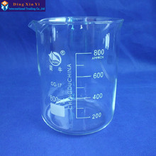 Shuniu copo de vidro 800ml, rótulo para laboratório 800ml, baixa forma com graduação e bico boro 3.3 de marca famosa chinesa 2024 - compre barato