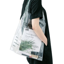 Bolsa feminina transparente de pvc, bolsa de ombro com estampa personalizada em pvc 2024 - compre barato