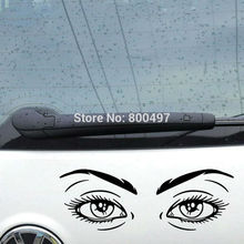 Creative Car Stickers simulative Eyes With brows Car Decal Car-covers for Tesla Toyota Chevrolet Volkswagen VW Hyundai Kia Lada 2024 - buy cheap