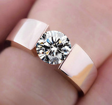 Женское и мужское геометрическое кольцо из титановой стали и розового золота, обручальные кольца для мужчин и женщин, лучшие подарки 2024 - купить недорого