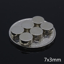 50Pcs 7 x 3 mm Rare Earth Neodymium Super Strong Magnets Strong Round Magnet Dia 7mm x 3mm N35 Rare Earth NdFeB magnet 2024 - buy cheap