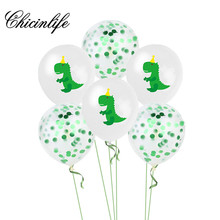 Chicinlife 1Set Green Dinosaur Party merry Christmas balloon happy birthday decoration toys baby shower gifts Confetti balloon 2024 - buy cheap