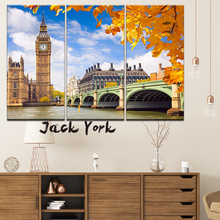 Canvas Painting Autumn london landscape 3 Pieces Wall Art Painting Modular Wallpapers Poster Print for living room Home Decor 2024 - buy cheap