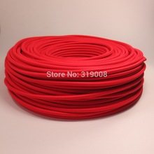 In stock 2 x 0.75mm lighting textile cord electric wire fabric cable 50meters in red color 2024 - buy cheap