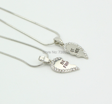 Новый стиль 2014, ожерелье с подвеской в виде разбитого сердца из двух частей, оптовая продажа ювелирных изделий! 2024 - купить недорого