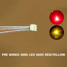 DT0605RY 20pc Pre-soldered litz wired leads Bi-color RED/YELLOW SMD Led 0605 NEW 2024 - buy cheap