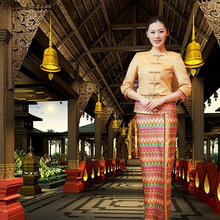 Uniforme de massagem tailandesa para salão de beleza, uniforme clínico, uniformes, roupas femininas, conjunto de calças de 2 peças dd1400 2024 - compre barato