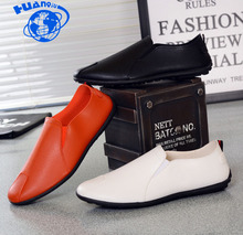 Mocasines suaves HUANQIU a la moda para primavera y verano, mocasines de piel sintética de gran calidad para hombre, zapatos planos para conducir ZLL398 2024 - compra barato