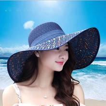 Chapéu de palha de verão, chapeu feminino, aba larga, chapéu de praia, chapéu de sol, dobrável, protetor solar Proteção UV, chapéu panamá 2024 - compre barato