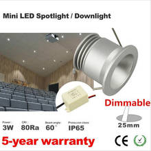 50pcs/Lot Dimmable 3W Mini LED Downlight White Round Ceiling Spot Lights 110V 220V 12V LED Panel Light Recessed Aluminum lamp 2024 - buy cheap