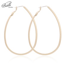 Badu Big Hollowing Geometric Hoop Earrings for Women Gold Punk Earring Exaggerated Jewelry Gift for Christmas Wholesale 2024 - buy cheap