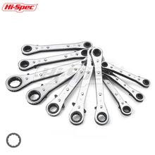 Hi-Spec 8pc 6-22mm Metric Offset Torque Wrench Tool Set Double End Ratchet Wrenches Spanner Ring Key Set Multitool Universal Key 2024 - buy cheap