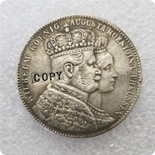 1861 alemanha prússia thaller coroação thaler cópia moedas comemorativas 2024 - compre barato