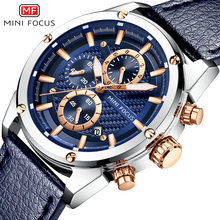 MINI FOCUS-reloj analógico de cuarzo para hombre, accesorio de pulsera de cuarzo resistente al agua con movimiento militar, complemento masculino deportivo de marca de lujo con diseño moderno y estilo informal, disponible en color azul 2024 - compra barato