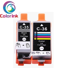 ColorInk 2 pack canon 35 36 ink cartridge for Canon PGI35 CLI36 ink cartridges PIXMA iP100 iP100b mini  printer ink cartridges 2024 - buy cheap
