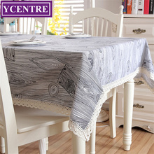 YCENTRE-Mantel con textura de árbol para decoración del hogar, cubierta de tela de lino y algodón estampada, estilo Pastoral, para cocina y comedor 2024 - compra barato