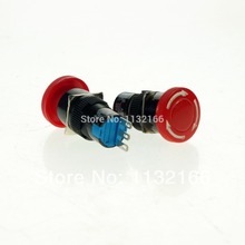 16mm Mounting 1NO 1NC SPST Mushroom Emergency Stop Push Button Switch 2024 - buy cheap