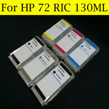 Cartucho de tinta para impressora hp72 de 130ml, cartucho de refil para hp 72 uso para impressora hp t610/t620/t770/t1200t/1300/t990/t2300 c9403a c9397a 2024 - compre barato