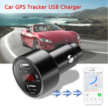 Dual USB  Car Tracker Locator Real Time Tracking Device with GPS Car Charger Voltmeter Compact Lightweight Space Saving Portable 2024 - buy cheap