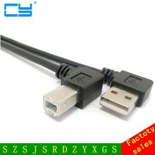 Cable de escáner de impresora de 90 grados, conector USB 0,5 A macho en ángulo recto B, 2,0 M-1M 2024 - compra barato