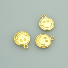 25pcs 16*13mm gold color Smiling face Alloy charms pendant fit necklace bracelet diy Pendants for jewelry making 4020A 2024 - buy cheap
