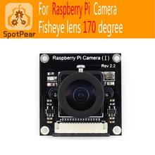 Raspberry Pi широкоугольный Рыбий глаз, модуль камеры 5 МП, супер большой объектив 170 градусов 2024 - купить недорого