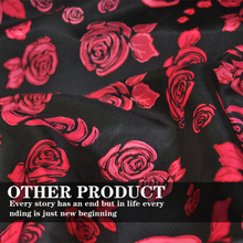 9m/m width 110CM rose printed Silk habotai fabrics 2024 - buy cheap