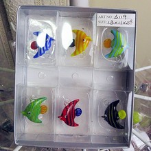 Produção do fabricante! Estatuetas de vidro de murano para decoração de casa estilo europeu pequenos peixes tropicais decorações para aquário pingente 2024 - compre barato