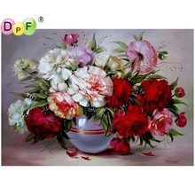 DPF Carnation 5D DIY diamond embroidery  diamond painting cross stitch needlework Gift mosaic square home decor kits flower 2024 - buy cheap